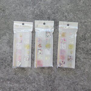 (#109) Nail accessories 3 pack Nail Decorating Accessories Kit Design Nails 💅